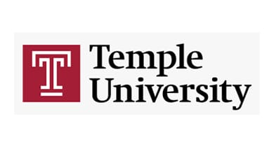 Temple University logo.